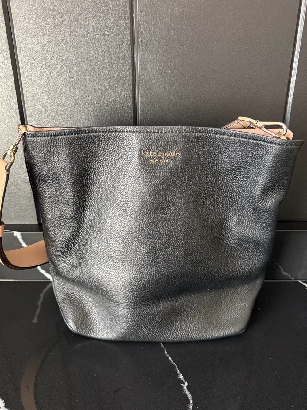 Kate Spade New York Pebbled Leather Shoulder Bag Black